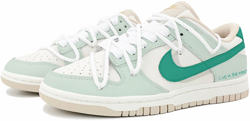 【訂製球鞋】Nike Dunk Low 薄荷餅乾 清新簡約高街 防滑輕便 低筒 滑板鞋 女款 白綠 Lookbook 【訂製球鞋】Nike Dunk Low 薄荷餅乾 清新簡約高街 防滑輕便 低筒 滑板鞋 女款 白綠