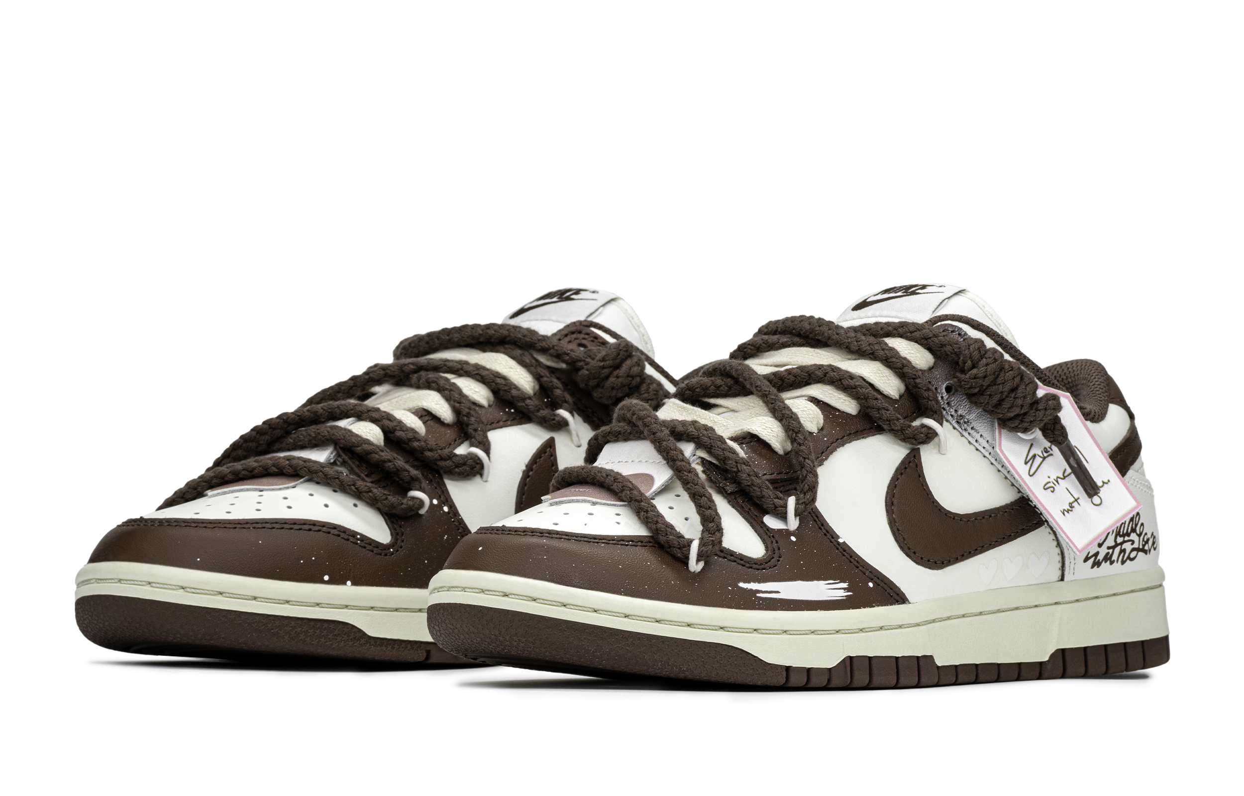 Shop (W) 나이키 덩크 로우 '모카 아이스 스피릿' (커스텀) DD1503-124(TeamA-冰雪仙灵)