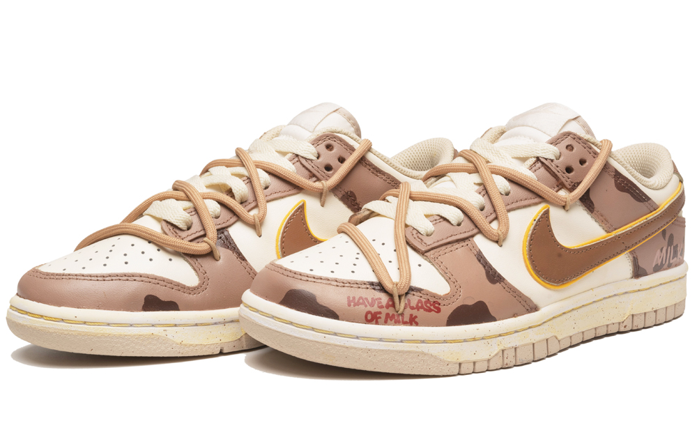 Lookbook 【客製球鞋】 Nike Dunk Low 美拉德 可可牛奶 潮流休閒 解構鞋帶 低筒 板鞋 女款 米棕