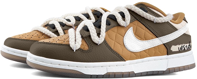 (W) Nike Dunk Lowカスタム「モカパッチワーク」 DX3374-700-458416 Lookbook (W) Nike Dunk Lowカスタム「モカパッチワーク」 DX3374-700-458416