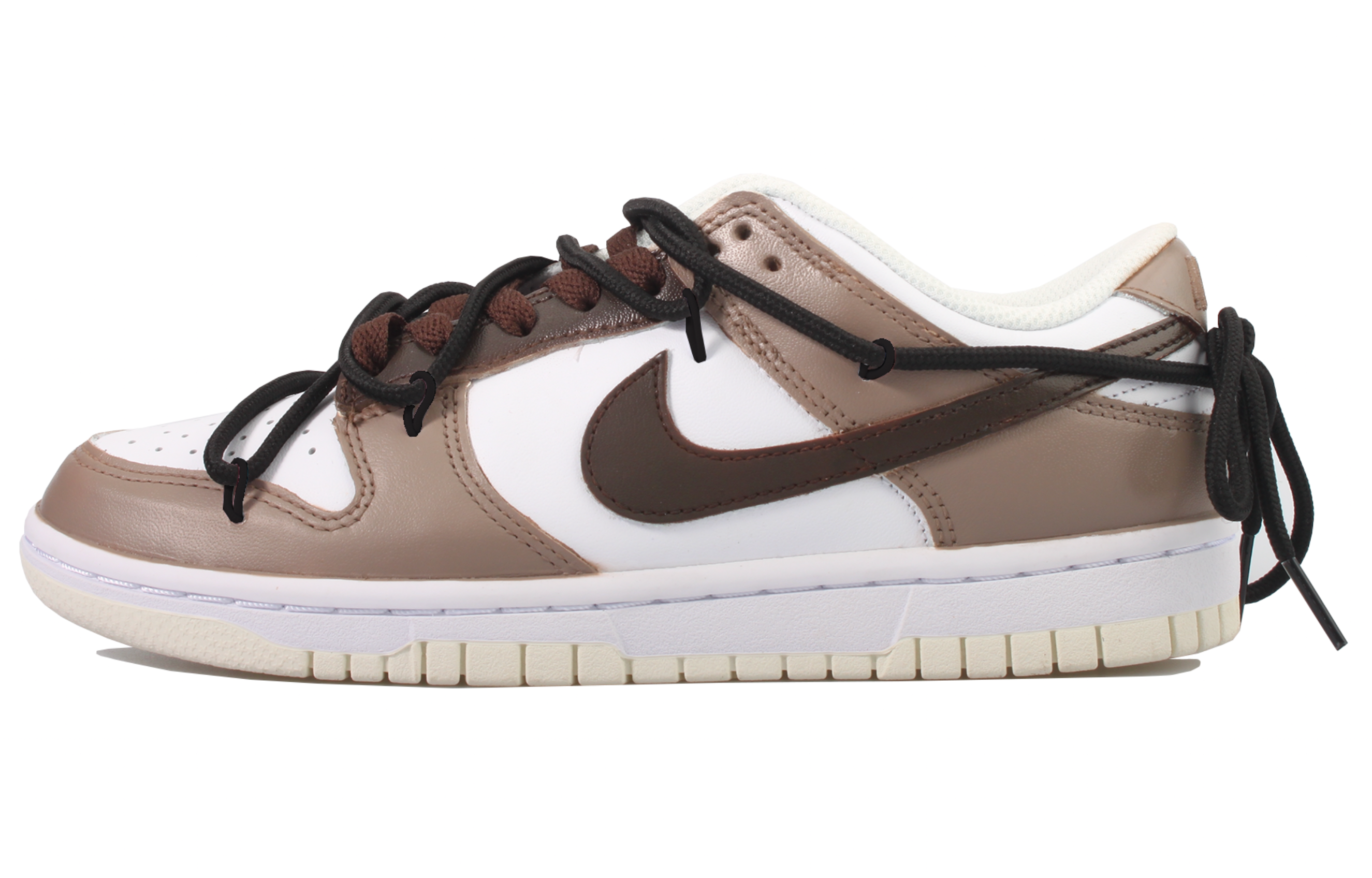 Buy (W) [定制鞋] 耐克Dunk低帮'白摩卡' DD1503-121(Team33-摩卡奇诺-女款-摩卡白）