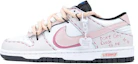 Order 【客製球鞋】Nike Dunk 莫內客製 遣別詩 潮流 復古 解構 百搭 輕便透氣增高 低筒 板鞋 女款 淡粉