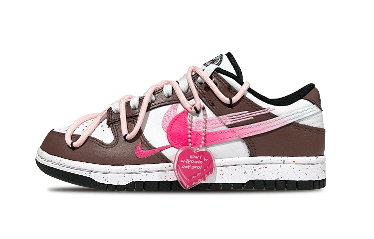 [Custom Shoes] (W) Nike Dunk Low 'Multi-Color Swoosh Chocolate Sweetheart'