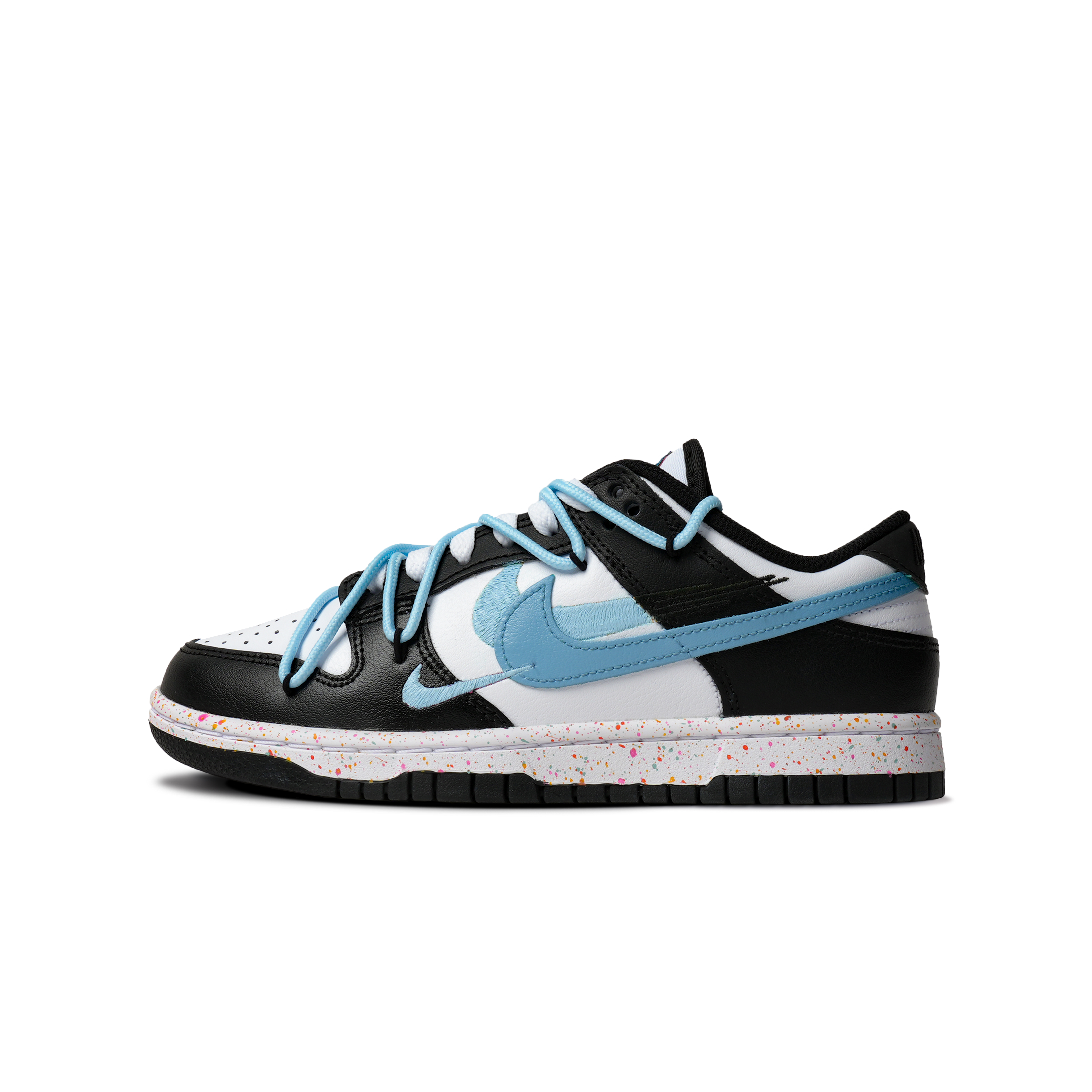 Buy (W) [Kasut Custom] Nike Dunk Low 'Multi-Color Swoosh Sea Salt' FD4623-131(Team3-三勾海盐蓝)