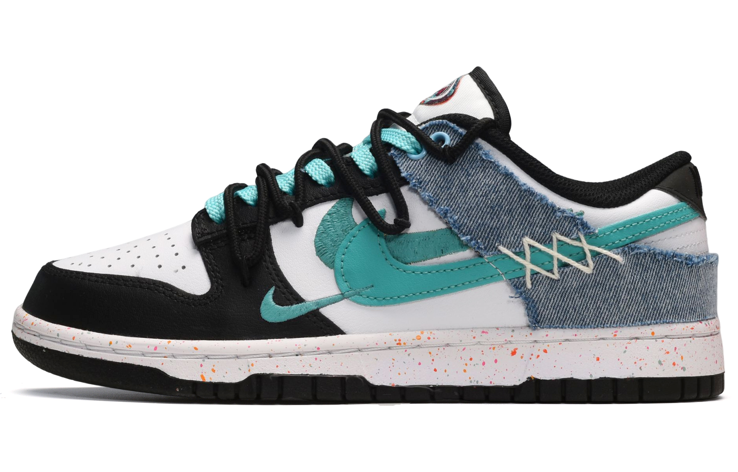 [Custom Shoes] (Women) Nike Dunk Low 'Multi-Color Swoosh Ink Splash ...