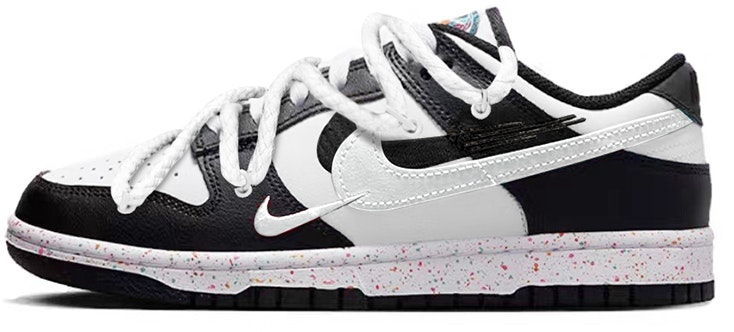 custom-shoes-women-nike-dunk-low-multi-color-swoosh-panda