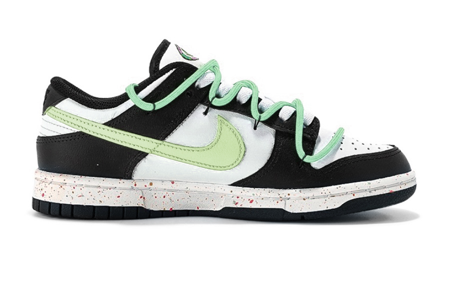 Order (W) 【カスタムシューズ】(女性用) ナイキ ダンク ロー『マルチカラー スウッシュ デコンストラクテッド』 FD4623-131(Team48-奇异梦境)