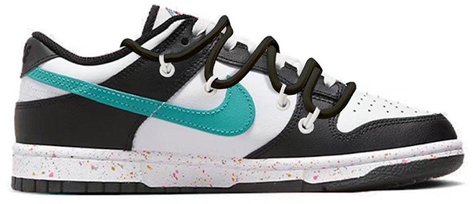 【定製球鞋】Nike Dunk Low Multi-Color Swoosh 三勾 薄荷綠 解構 低幫 板鞋 女款 黑白綠 Order 【定製球鞋】Nike Dunk Low Multi-Color Swoosh 三勾 薄荷綠 解構 低幫 板鞋 女款 黑白綠