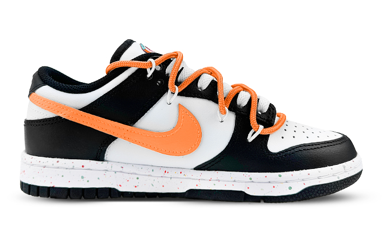 Order 【定制球鞋】Nike Dunk Low  多色 是在玩鞋 活力橙 禮盒 三勾潑墨 低幫 板鞋 女款 黑橙