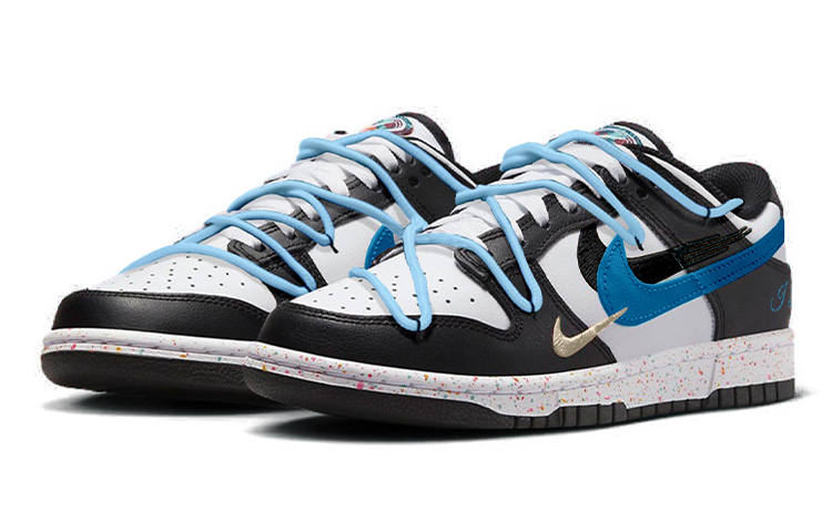 Buy [Custom Shoes] (Women) Nike Dunk Low 'Multi-Color Swoosh Black ...