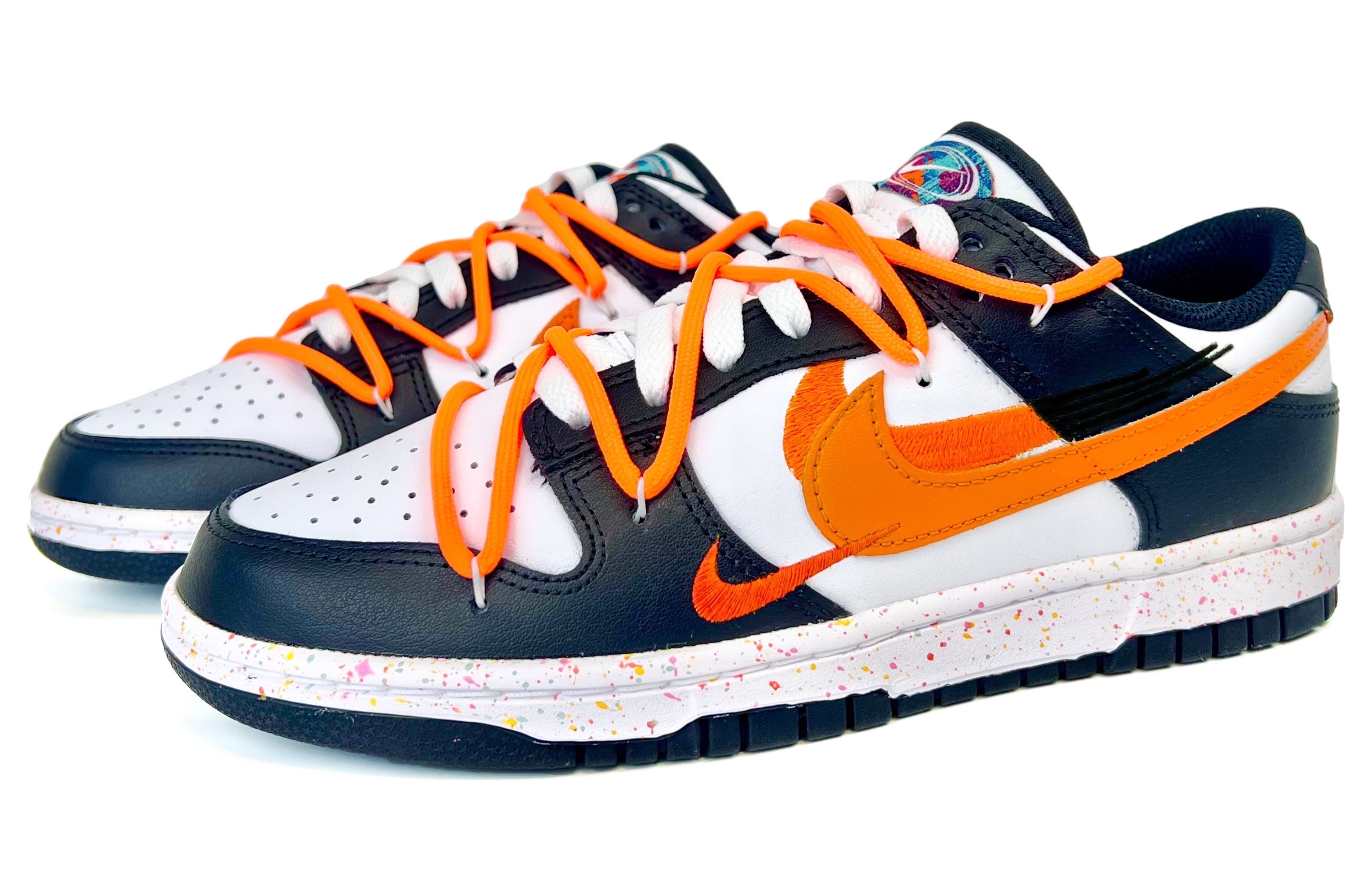 Lookbook (W) Zapatillas Nike Dunk Low 'Swoosh Multicolor Negro Blanco Naranja' FD4623-131(Tema-45三勾黑橙)