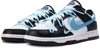 【定制球鞋】 Nike Dunk Low 多彩 Swoosh 活力三勾 海鹽藍 低幫 板鞋 女款 黑白藍 Lookbook 【定制球鞋】 Nike Dunk Low 多彩 Swoosh 活力三勾 海鹽藍 低幫 板鞋 女款 黑白藍