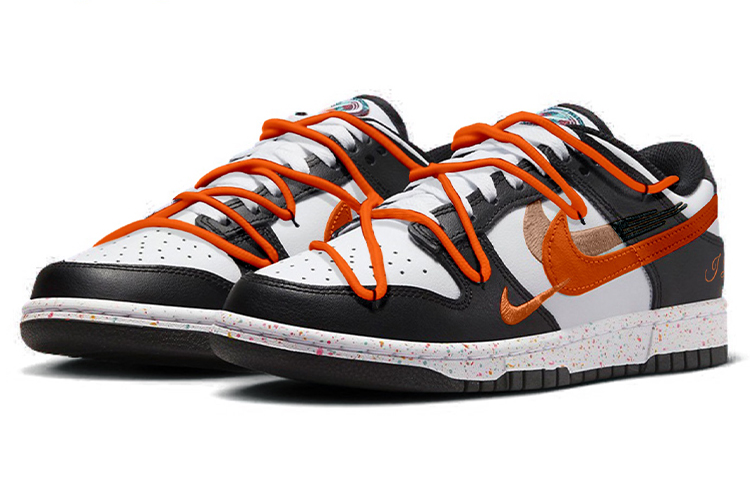 Lookbook (W) 나이키 덩크 로우 '멀티 스우시' (커스텀) FD4623-131(TeamK-三钩黑橙)
