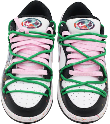 【定製球鞋】Nike Dunk Low Multi - Color Swoosh 活力三勾 塗鴉 低筒 板鞋 女款 黑白 Shop 【定製球鞋】Nike Dunk Low Multi - Color Swoosh 活力三勾 塗鴉 低筒 板鞋 女款 黑白