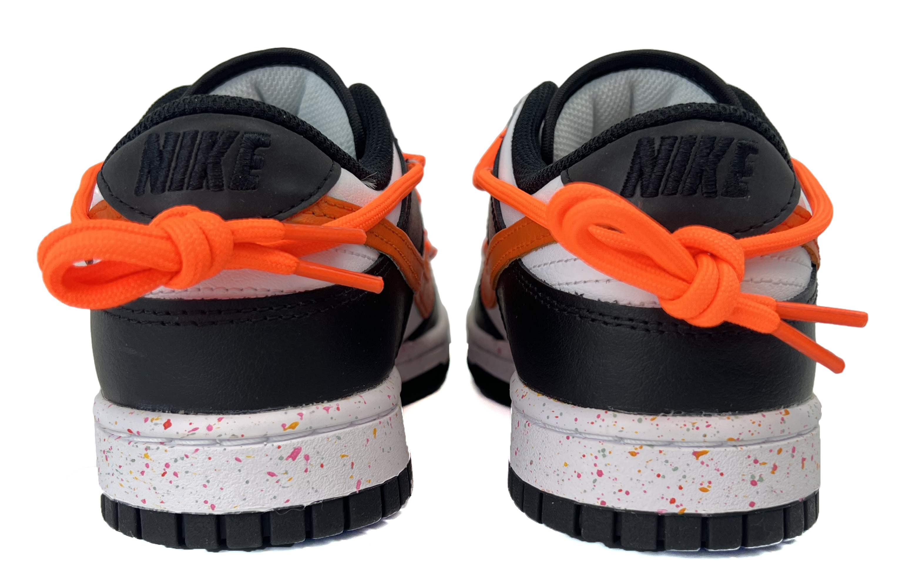 Shop (W) Zapatillas Nike Dunk Low 'Swoosh Multicolor Negro Blanco Naranja' FD4623-131(Tema-45三勾黑橙)