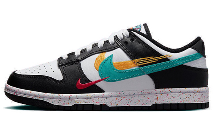 Purchase (W) ナイキ ダンク LOW マルチスウッシュ 黒緑 (Nike Dunk LOW Multi Swoosh Black Green) FD4623-131(TeamK-三钩黑绿)