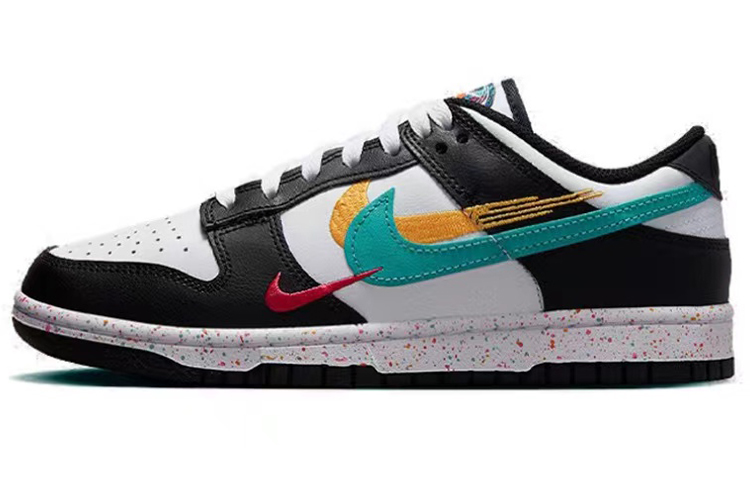 Sizing (W) 나이키 덩크 로우 '멀티 스우시' (커스텀) FD4623-131(TeamThree-女款三勾黑白粉)