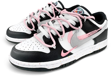 【定制球鞋】Nike Dunk Low 多色 是在玩鞋 粉墨 禮盒 三勾 潑墨 低幫 板鞋 女款 黑粉 Lookbook 【定制球鞋】Nike Dunk Low 多色 是在玩鞋 粉墨 禮盒 三勾 潑墨 低幫 板鞋 女款 黑粉