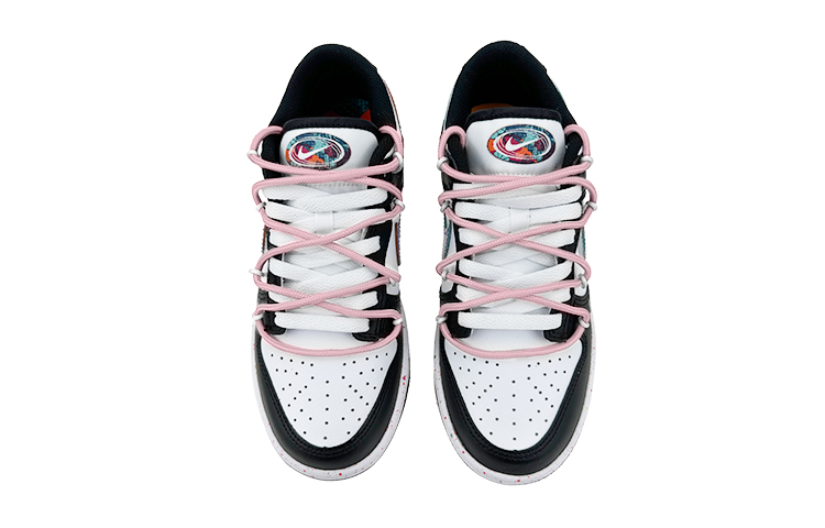 Shop (W) [Kasut Custom] Nike Dunk Low 'Warna-Warni-Hitam Merah Jambu' FD4623-131(Team叁-女款三钩粉墨SBOX)