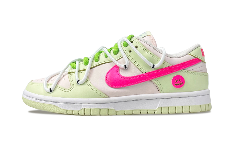 Buy 【客製化球鞋】Nike Dunk Low 霓虹青檸 低筒 板鞋 女款 綠粉