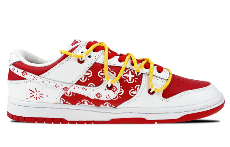 Order (W) 나이키 덩크 로우 '새해 레드 페이퍼컷' (커스텀) CW1590-600(Team叁-女款新年烟花解构)