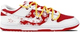 Order 【定制球鞋】Nike Dunk Low 是在玩鞋 大學紅 新年 煙火 窗花剪紙 解構 塗鴉 低幫 板鞋 女款 白紅