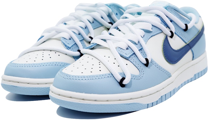 【定制球鞋】 Nike Dunk Low "海洋之悦" 北海道 经典百搭 低帮 板鞋 女款 白蓝 Lookbook 【定制球鞋】 Nike Dunk Low "海洋之悦" 北海道 经典百搭 低帮 板鞋 女款 白蓝
