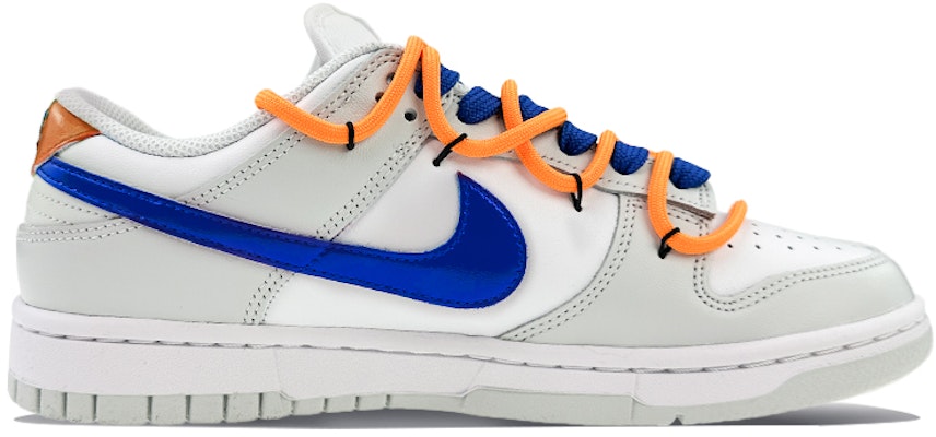 【訂製球鞋】Nike Dunk Low 滑板文化 夏蟬 解構鞋帶 鴛鴦系列 低筒 板鞋 女款 橙藍 Order 【訂製球鞋】Nike Dunk Low 滑板文化 夏蟬 解構鞋帶 鴛鴦系列 低筒 板鞋 女款 橙藍