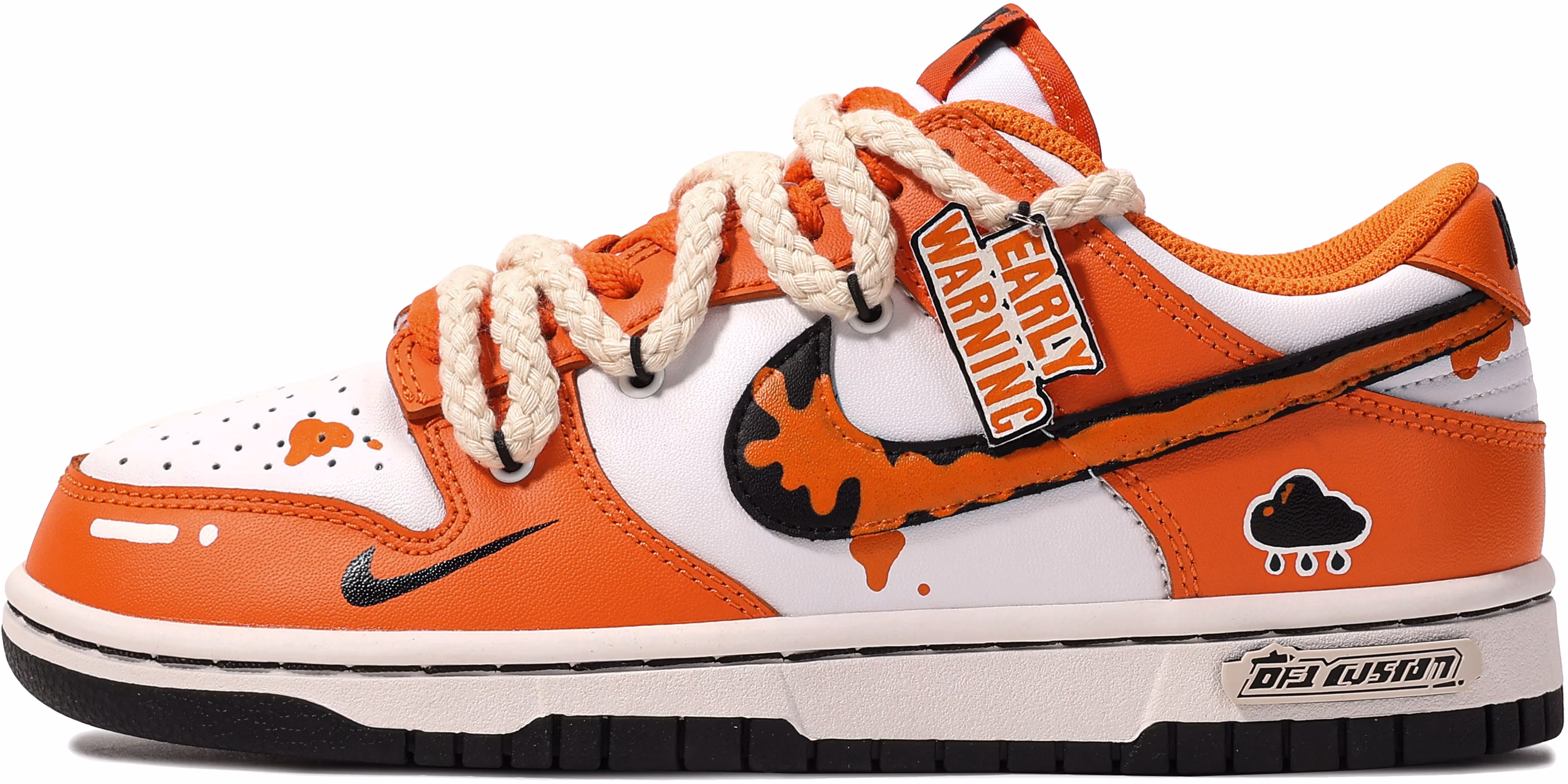 custom-shoes-women-nike-dunk-low-orange-graffiti