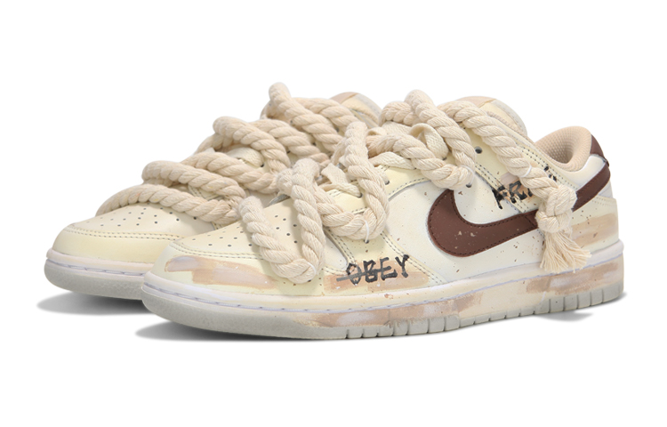 Lookbook (W) [Sepatu Kustom] Nike Dunk Low 'Oxidized Paint Splatter Graffiti Coklat Muda' DH9765-102(Team24-女款棕勾涂鸦2)