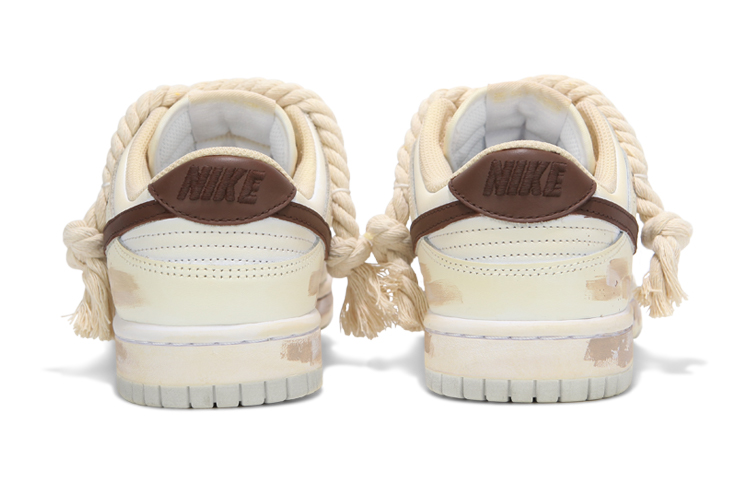 Shop (W) [Sepatu Kustom] Nike Dunk Low 'Oxidized Paint Splatter Graffiti Coklat Muda' DH9765-102(Team24-女款棕勾涂鸦2)