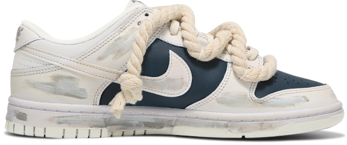 (W) Nike Dunk Low カスタム「海賊ネイビー」 DD1503-121(Team24-女款麻绳海军蓝) Order (W) Nike Dunk Low カスタム「海賊ネイビー」 DD1503-121(Team24-女款麻绳海军蓝)