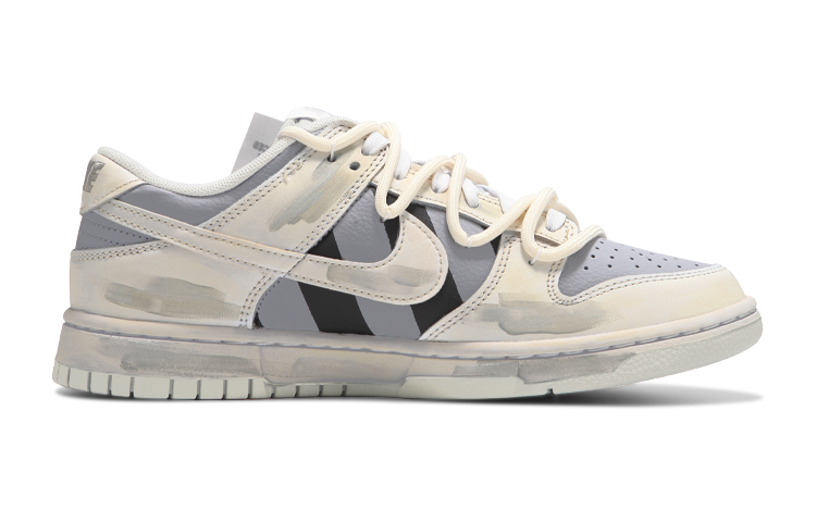 Order (W) [Sepatu Kustom] Nike Dunk Low 'Oxidized Vintage Deconstructed Stripes' DD1503-121(Team24-女款高街条纹)