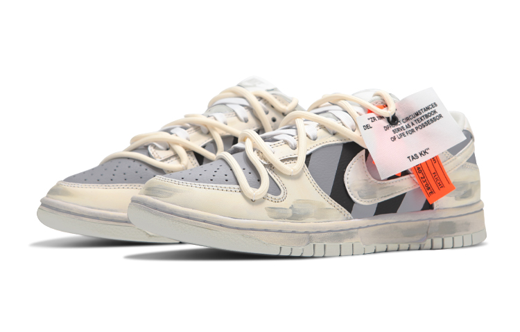 Lookbook (W) [Sepatu Kustom] Nike Dunk Low 'Oxidized Vintage Deconstructed Stripes' DD1503-121(Team24-女款高街条纹)