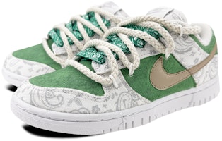 (W) 나이키 덩크 로우 '페이즐리 디컨 화이트-그린' (커스텀) DJ9955-100(Team叁-女款白绿腰果S-BOX) Lookbook (W) 나이키 덩크 로우 '페이즐리 디컨 화이트-그린' (커스텀) DJ9955-100(Team叁-女款白绿腰果S-BOX)