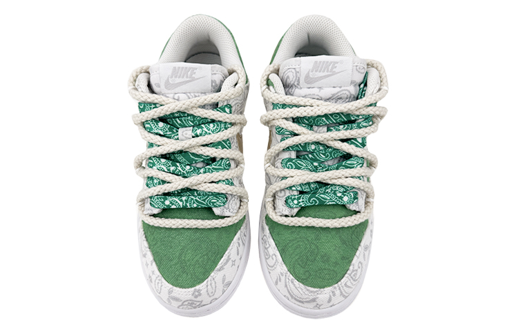 Shop (W) [Kasut Tersuai] Nike Dunk Low 'Paisley Deconstructed Putih-Hijau' DJ9955-100(Team叁-女款白绿腰果S-BOX)