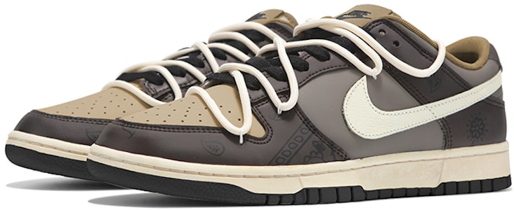 (W) 나이키 덩크 로우 '페이즐리 데저트 브라운' (커스텀) DD1503-200(Team24-女款腰果花棕) Lookbook (W) 나이키 덩크 로우 '페이즐리 데저트 브라운' (커스텀) DD1503-200(Team24-女款腰果花棕)