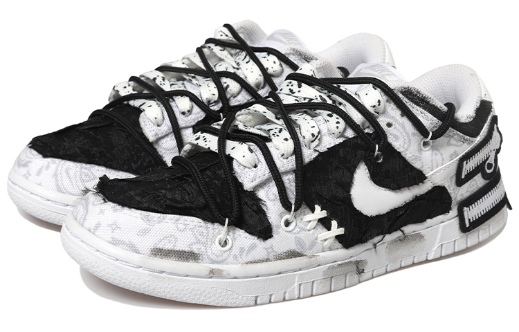 Lookbook (W) [Sneakers Custom] Nike Dunk Low 'Paisley Patchwork Hitam Putih' DJ9955-100(Team拾玖-双x腰果S-BOX)