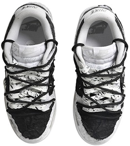 【定制球鞋】Nike Dunk Low OKHR 解構風 貼布 復古 做舊Vibe 腰果花 拉鍊 雙x 低幫 板鞋 女款 黑白 Shop 【定制球鞋】Nike Dunk Low OKHR 解構風 貼布 復古 做舊Vibe 腰果花 拉鍊 雙x 低幫 板鞋 女款 黑白