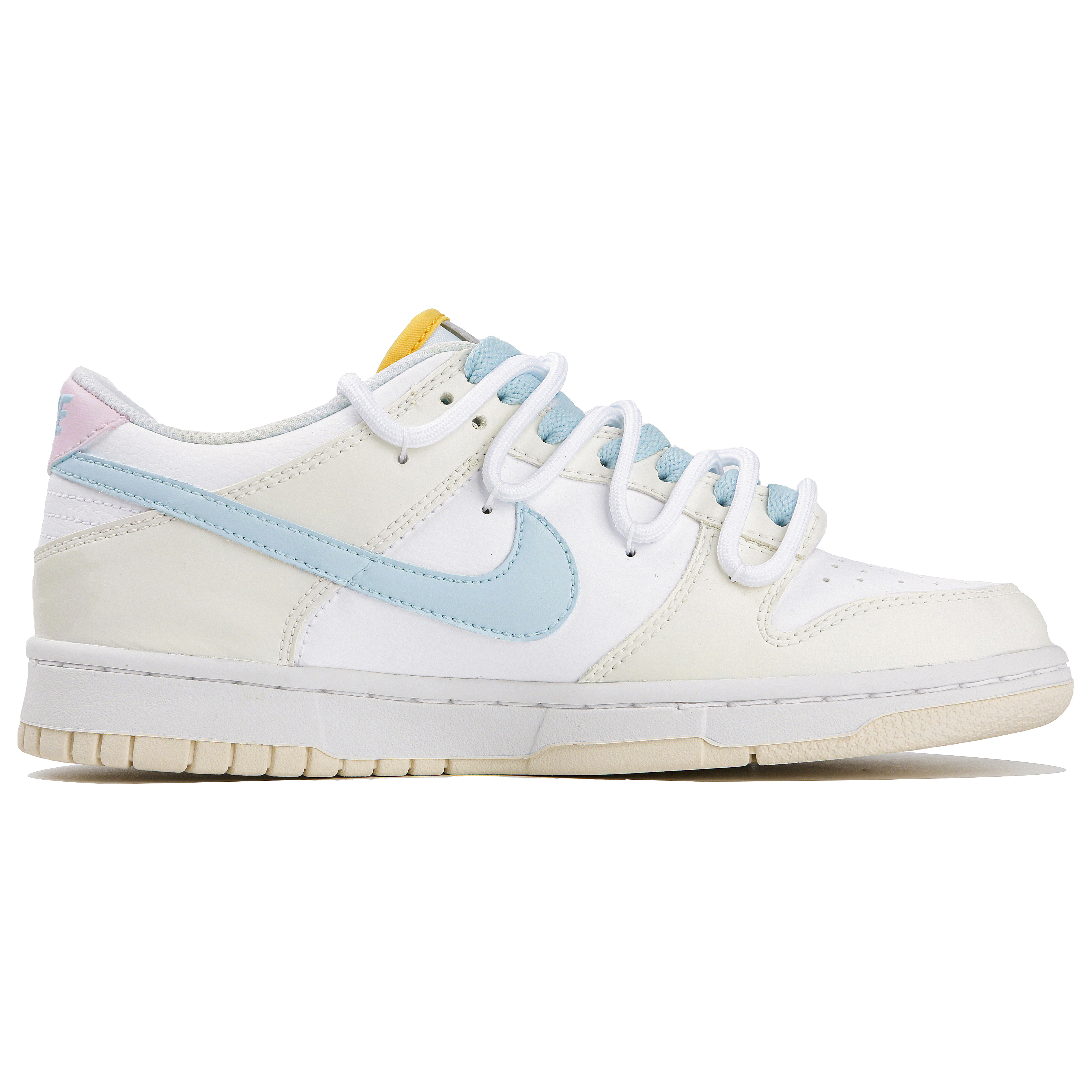 Order (W) 【カスタムシューズ】（女性用）ナイキダンク低 ‘ペイズリーイエロー-ホワイト’ FJ7707-131(Team4-女款七彩梦SBOX)