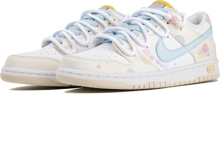 【訂製球鞋】Nike Dunk Low ”Paisley Print” (GS) 彩虹之夢 清新夏日 禮盒 防滑抗震 低筒 板鞋 女款 黃白 Lookbook 【訂製球鞋】Nike Dunk Low ”Paisley Print” (GS) 彩虹之夢 清新夏日 禮盒 防滑抗震 低筒 板鞋 女款 黃白
