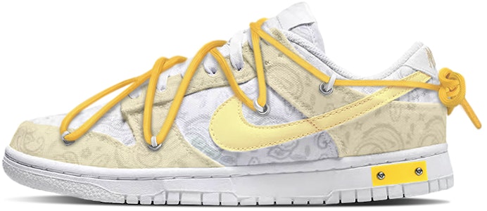 【訂製球鞋】Nike Dunk Low 復古黃鞋帶腰果花解構綁帶低幫板鞋女款灰白 Buy 【訂製球鞋】Nike Dunk Low 復古黃鞋帶腰果花解構綁帶低幫板鞋女款灰白