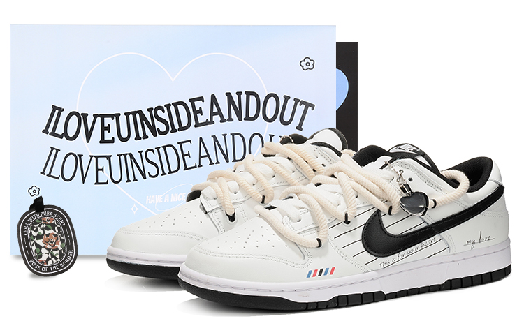 Buy (W) [Kasut Tersuai] Nike Dunk Low 'Panda' DD1503-101(Team62-告白信女款)