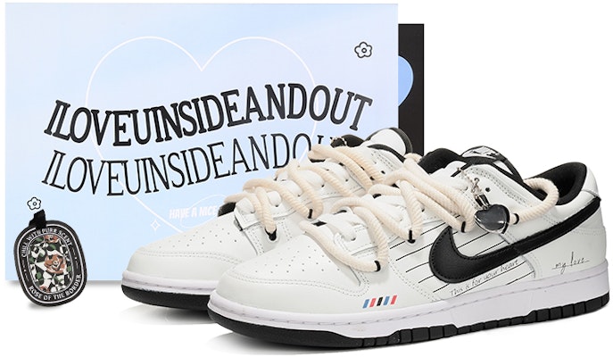 【定制球鞋】 Nike Dunk 低筒 告白信 美式復古 运动風 城市氣質 夏日百搭 熊貓 防滑耐磨 低筒 滑板鞋 女款 黑白 Buy 【定制球鞋】 Nike Dunk 低筒 告白信 美式復古 运动風 城市氣質 夏日百搭 熊貓 防滑耐磨 低筒 滑板鞋 女款 黑白