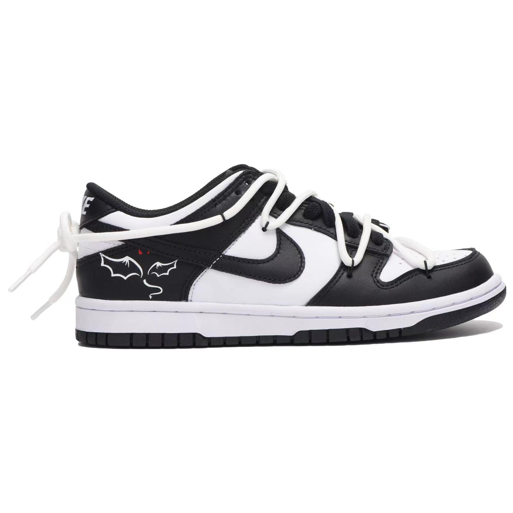 Lookbook (W) [Zapatillas Personalizadas] Nike Dunk Low 'Panda' DD1503-101(Team32-女款恶魔天使QD)