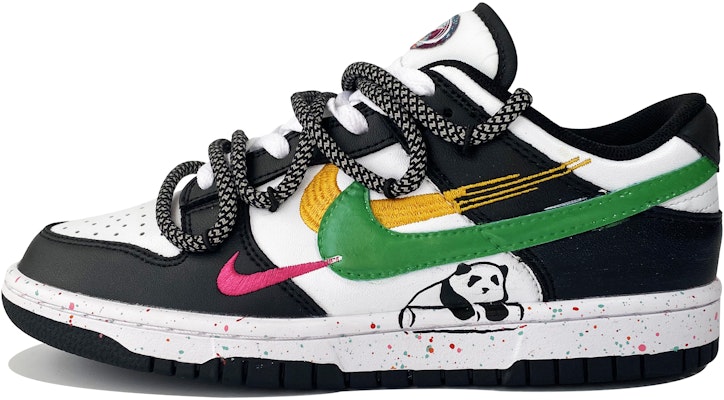 (W) カスタムシューズ (女性用) ナイキ ダンク ロー "パンダ バンブー - マルチカラー スウッシュ" FD4623-131(TeamD-女款熊猫抱竹QD) Buy (W) カスタムシューズ (女性用) ナイキ ダンク ロー "パンダ バンブー - マルチカラー スウッシュ" FD4623-131(TeamD-女款熊猫抱竹QD)