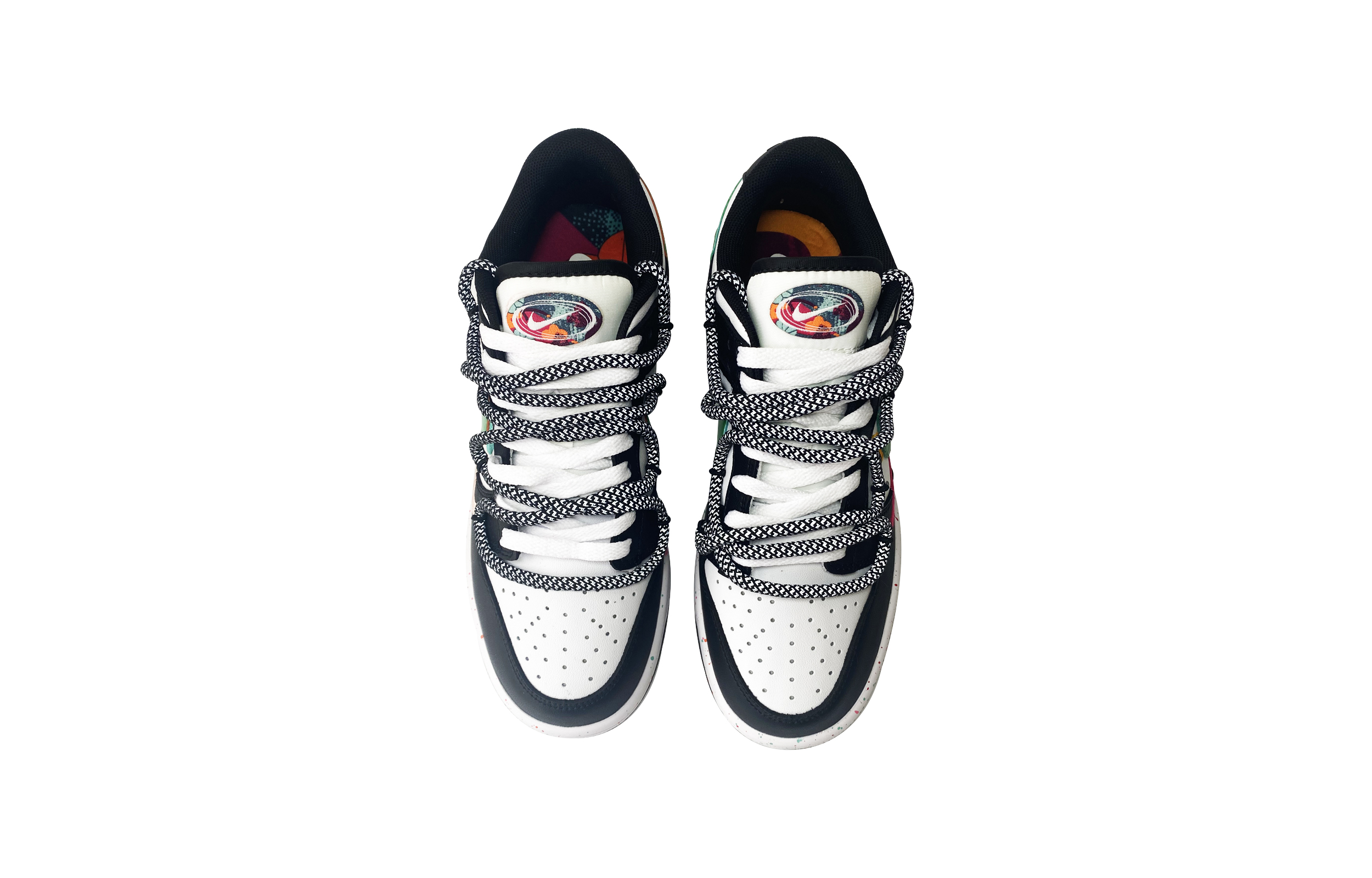 Shop (W) Zapatillas Nike Dunk Low 'Panda Bamboo - Swoosh Multicolor' FD4623-131(TeamD-女款熊猫抱竹QD)