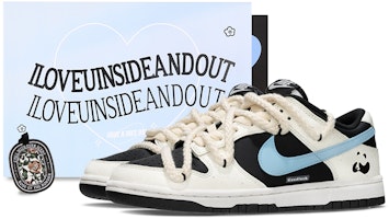 (W) 【カスタムシューズ】(女性用) ナイキ ダンク ロー 'パンダ ブルーベリー' CW1590-100(Team62-小熊猫蓝莓女款) Order (W) 【カスタムシューズ】(女性用) ナイキ ダンク ロー 'パンダ ブルーベリー' CW1590-100(Team62-小熊猫蓝莓女款)