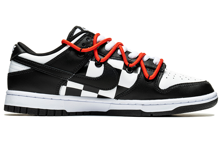 Order (W) Zapatillas Nike Dunk Low 'Panda Ajedrez Deconstruido' Personalizadas CW1590-100(TeamB-女款熊猫棋盘)
