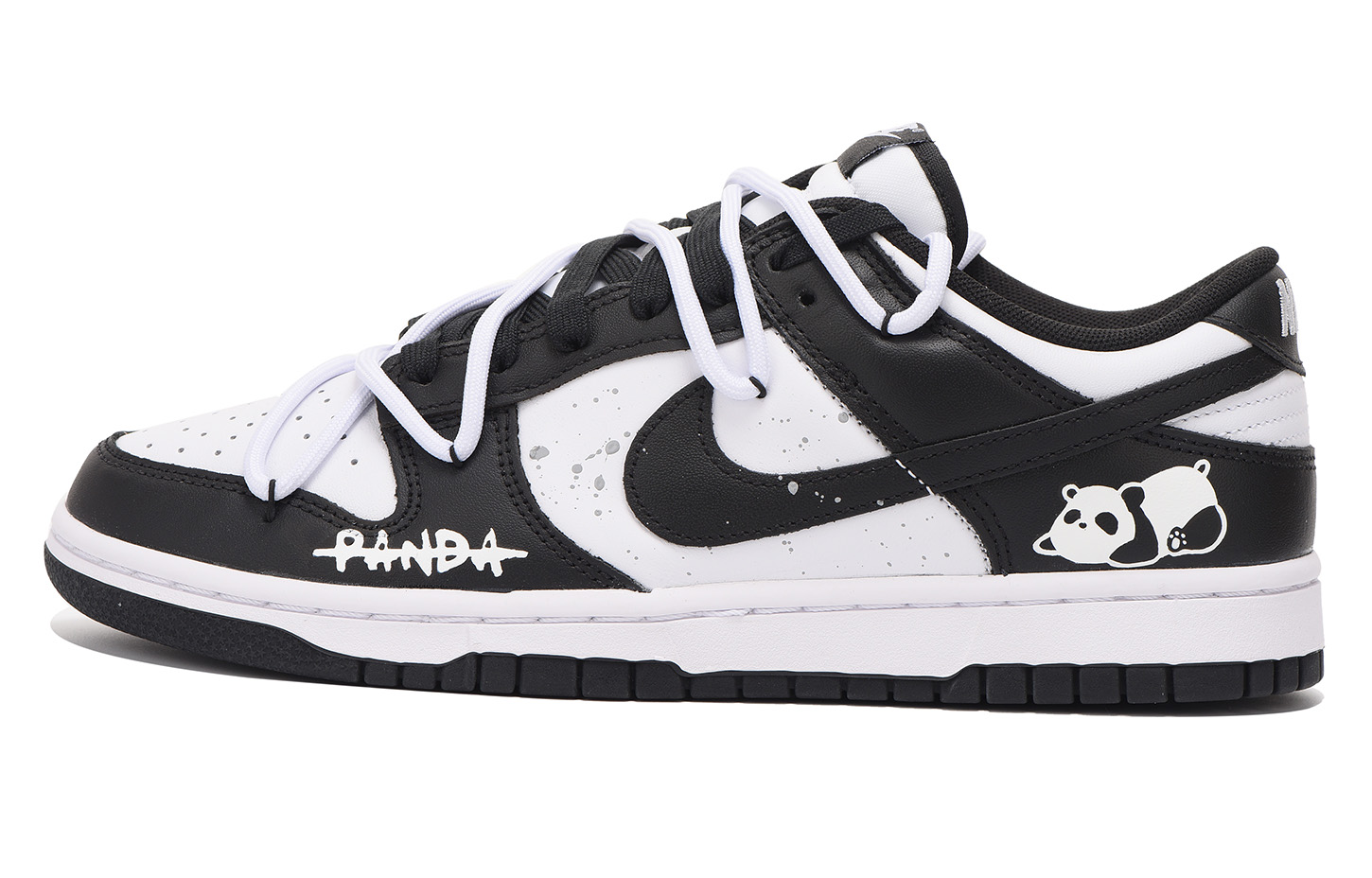 Buy (W) 【定制鞋款】耐克 Dunk Low '熊猫解构' CW1590-100-466436